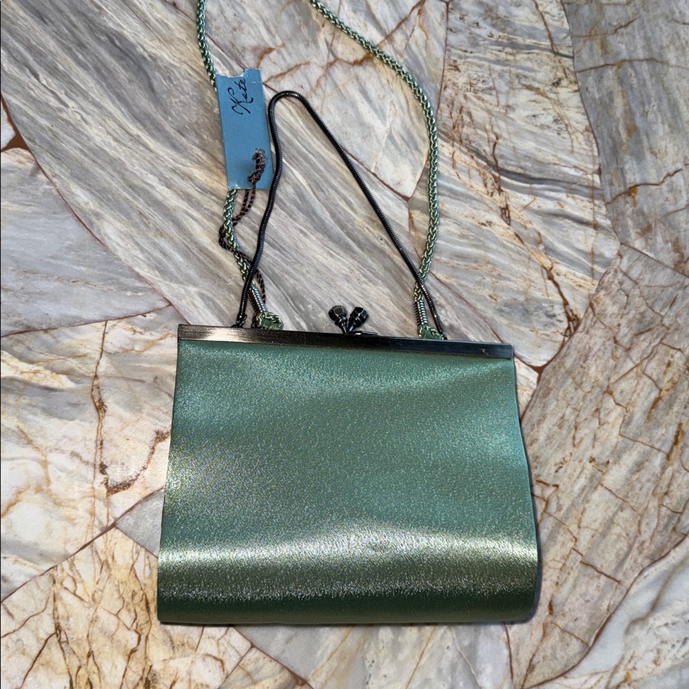 Kate Landry Purse Evening Handbag‎ 5.5" x 6.5" Jeweled Rounded Bottom Vintage